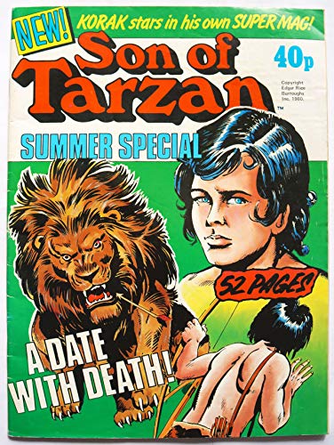 Vintage Very Rare The Sun of Tarzan Summer Special Comic Magazine Featuring Korak in Three Original Stories - 31st July 1980 - Ex Shop Stock …