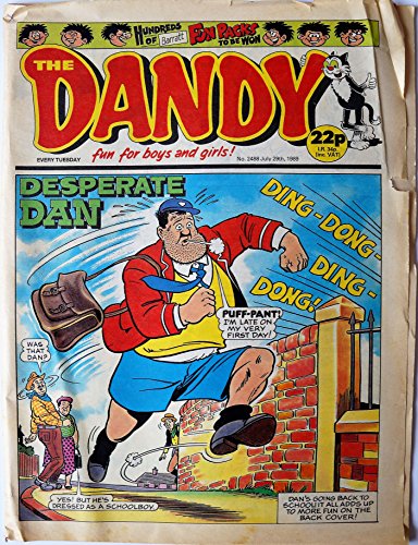 Vintage Rare The Dandy Weekly Comic Magazine No. 2488 Boys And Girls Comic Every Tuesday 29th July 1989 By D C Thomson & Co …