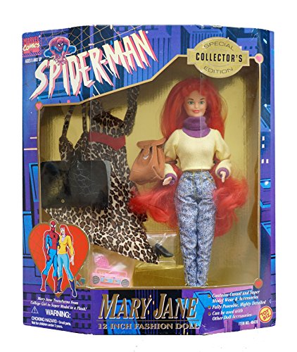 Vintage 1995 Marvel Comics Spiderman Special Collectors Edition Mary Jane 12 Inch Fashion Doll - Brand New Factory Sealed Shop Stock Room Find