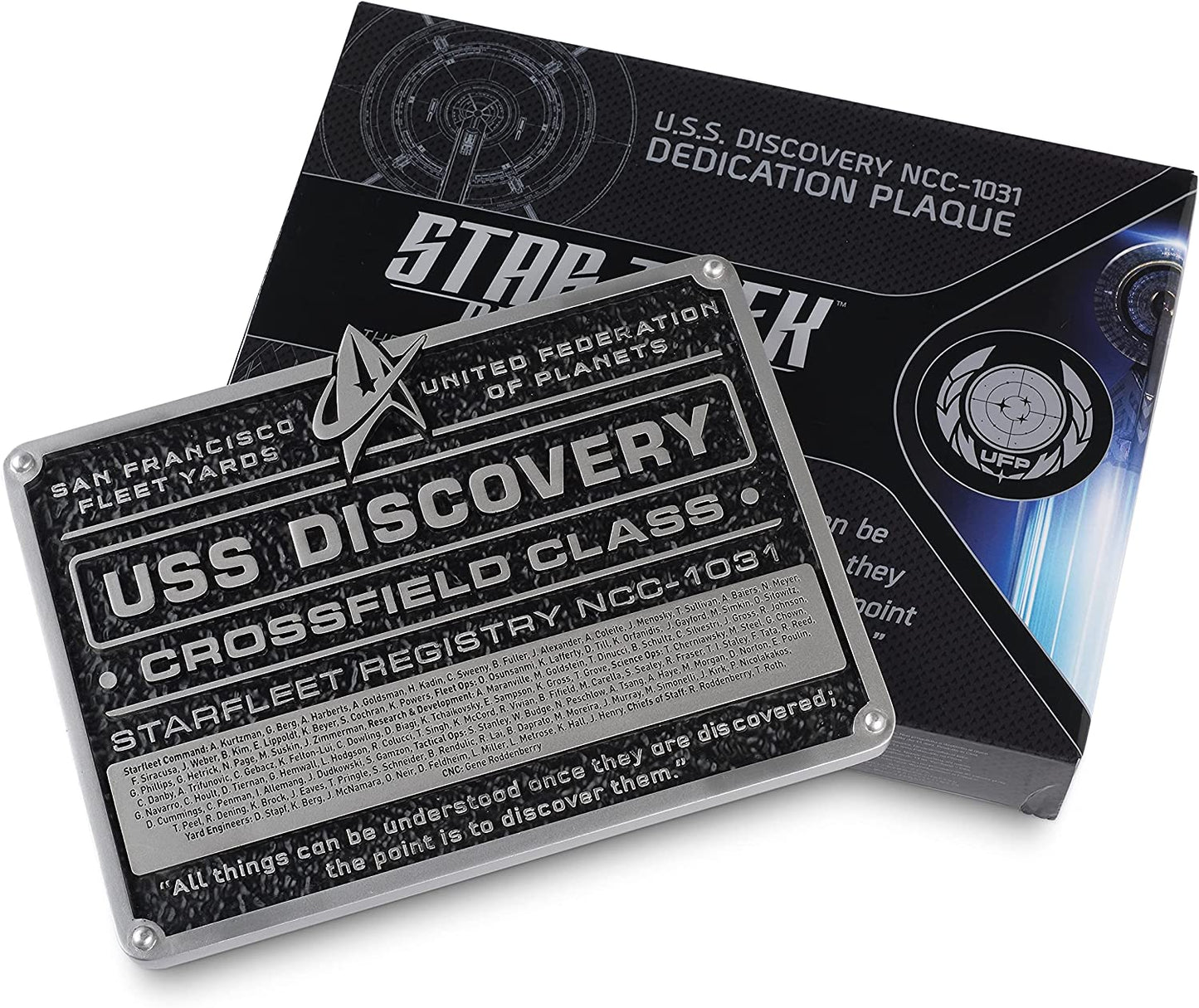 2018 Eaglemoss Star Trek Discovery - The U.S.S. Discovery NCC-1031 Dedication Plaque - Brand New Factory Sealed