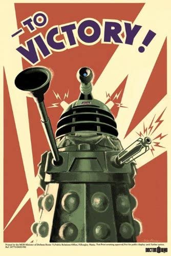 Vintage 2009 Doctor Who Victory Of The Dalek Wall Poster - 92cm x 61cm - Factory Sealed Shop Stock Room Find