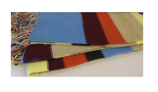 Vintage 1980's Doctor Dr Who Fourth Doctor Tom Bakers Long Scarf First Style - Hand Knitted Over 18 Ft Long - Fantastic Condition