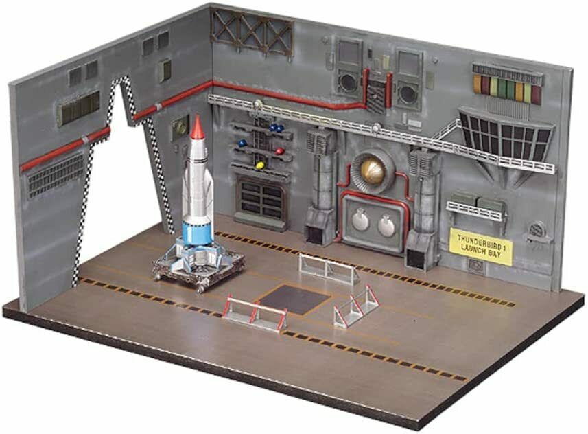 Aoshima 2016 Gerry Andersons Thunderbirds - Thunderbird 1 & Launch Bay High Quality Colour Plastic 1/350 Scale Model Kit Series 6 - Brand New Factory Sealed Shop Stock Room Find