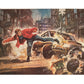 The Six Million Dollar Man Vintage 1976 Whitman 224 Large Piece Jigsaw Puzzle Number 7757 Animated Steve Austin Destroys Car - In The Original Box