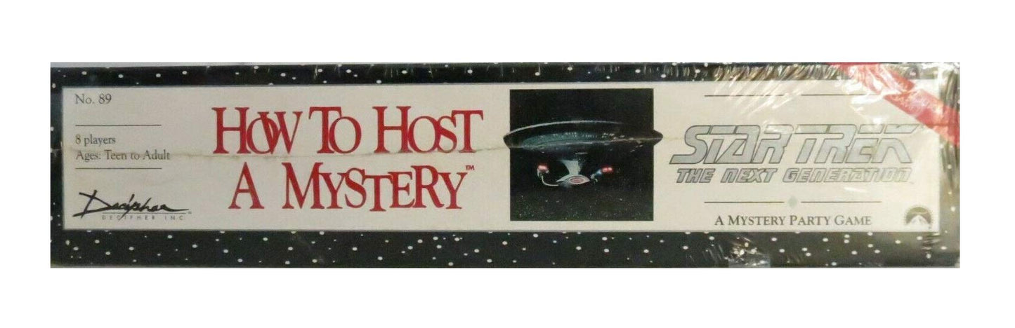 Vintage 1992 Star Trek The Next Generation - How To Host A Mystery - A Mystery Party Game - Brand New Factory Sealed Shop Stock Room Find