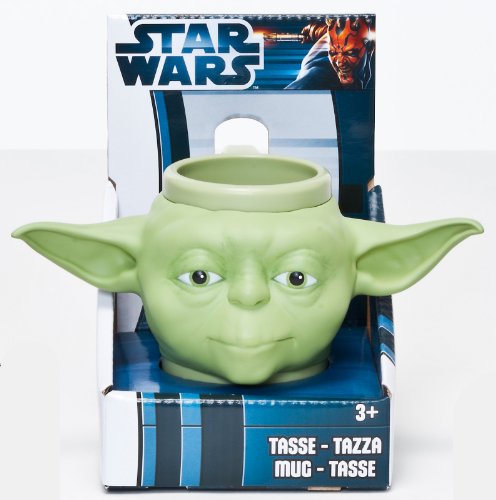 Vintage 2012 Star Wars Jedi Master Yoda Figural Head Mug - Brand New Factory Sealed Shop Stock Room Find