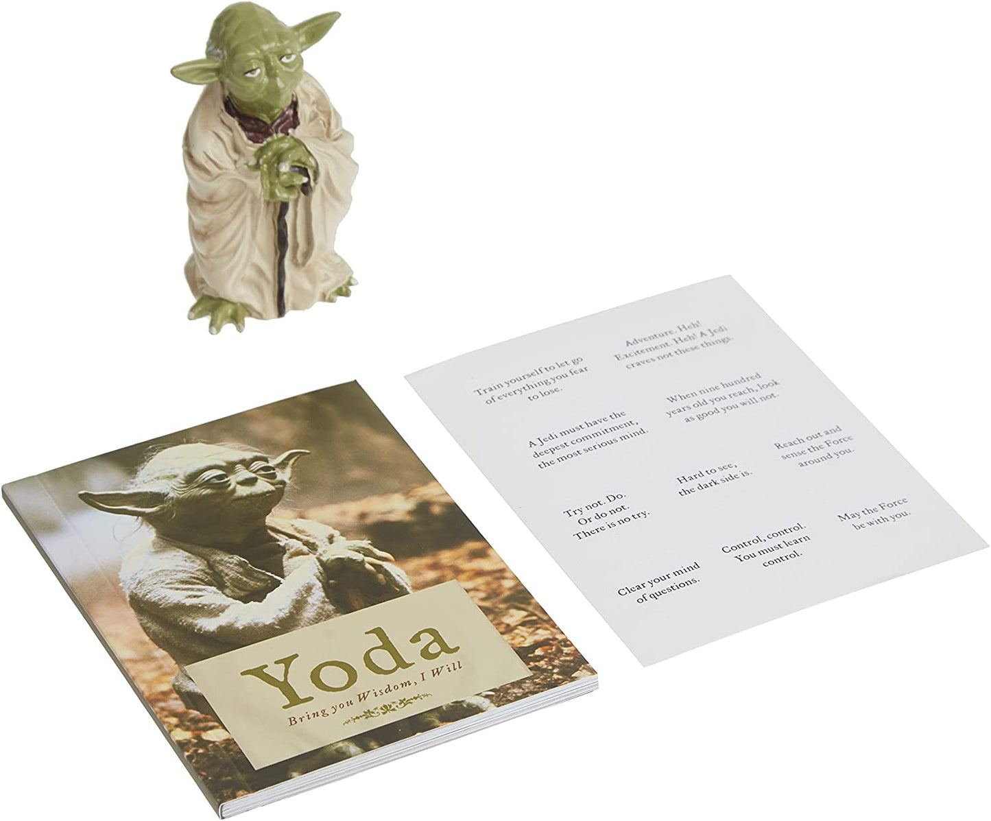 Vintage 2010 Star Wars Yoda Figurine And Display Stand With |Stickers And 48 Page Illustrated Book Of Yoda's Wisdom - Shop Stock Room Find