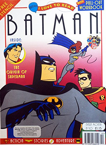 Vintage 1996 Issue Number 10 Redan I Love To Read Batman Comic With Pull Out WorkBook Featuring Batman & Robin, Batgirl And Superman - Brand New Shop Stock Room Find [Paperback] [Jan 01, 1996] DC Comics …