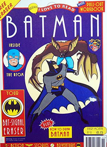 Vintage 1996 Issue Number 11 Redan I Love To Read Batman Comic With Pull Out WorkBook Featuring Batman, Man Bat, The Joker And The Atom - Brand New Shop Stock Room Find [Paperback] [Jan 01, 1996] DC Comics …