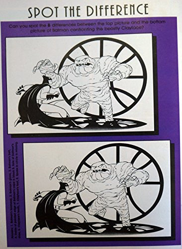 Vintage 1996 Issue Number 9 - Redan I Love To Read Batman Comic With Pull Out WorkBook Featuring Batman, Robin, The Joker, Two Face & Wonder Women - Includes the Free Glow In The Dark Stickers
