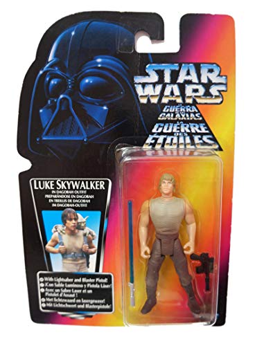 Vintage 1995 Star Wars The Power Of The Force Red Card Luke Skywalker In Dagobah Outfit Action Figure - Brand New Factory Sealed Shop Stock Room Find