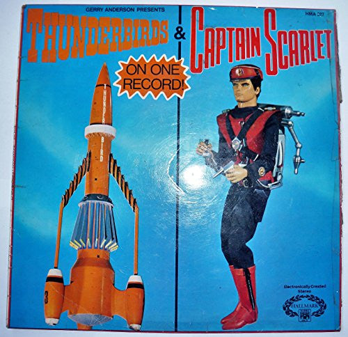 Vintage 1967 Gerry Andersons Presents - Thunderbirds & Captain Scarlet - 33RPM LP Album Record