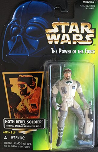 STAR WARS POWER OF THE FORCE 2 US HOLO GREEN CARD HOTH REBEL SOLDIER WITH SURVIVAL BACKPACK AND BLASTER RIFLE …