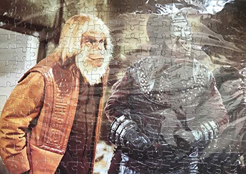 Planet of the Apes Vintage 1974 Whitman 224 Piece Large Jigsaw Puzzle Number 7512 Dr Zaius And General Urko Assembled & Shrink Wrapped On A Board …