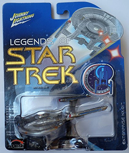 Vintage 2004 Johnny Lightning Die-Cast Star Trek Enterprise - USS Enterprise NX-01 Space Star Ship New On Card