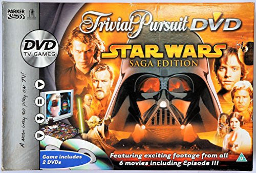 Vintage Parker 2005 Star Wars Saga Edition Trivia Pursuit DVD Interactive Video Board Game - Factory Sealed Shop Stock Room Find