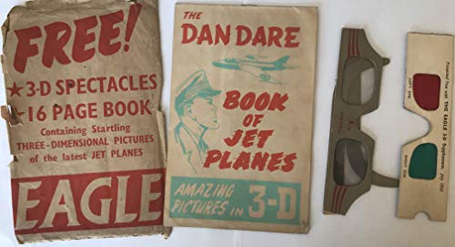 Vintage 1950's The Eagle Comics Free Dan Dare Book Of Jet Planes In 3D With Spectacles In The Original Envolope - Ultra Ultra Rare …