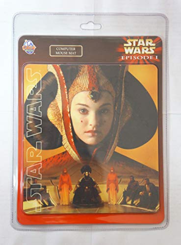 Vintage 1998 Star Wars Episode 1 The Phantom Menace Queen Padme Amidala Computer Mouse Mat - Brand New Factory Sealed Shop Stock Room Find