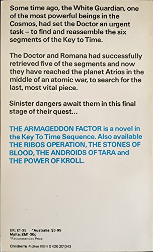 Doctor Who and the Armageddon Factor [paperback] Terrance Dicks [Jan 01, 1980] …