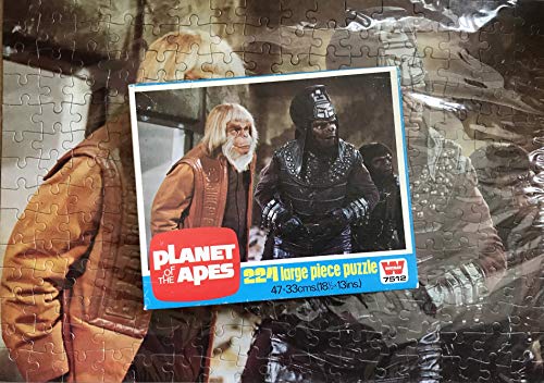 Planet of the Apes Vintage 1974 Whitman 224 Piece Large Jigsaw Puzzle Number 7512 Dr Zaius And General Urko Assembled & Shrink Wrapped On A Board …