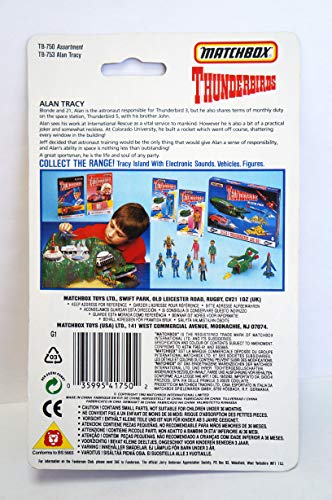 Vintage Gerry Andersons Thunderbirds Matchbox Alan Tracy Action Figure - Brand New Factory Sealed Shop Stock Room Find