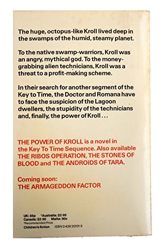Doctor Who And The Power Of Kroll [paperback] Dicks, Terrance [Jan 01, 1982] …