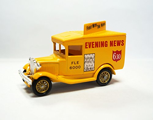 Vintage Lledo 1983 Evening News FLE 6000 1930 Model A Ford Delivery Van 1:76 Scale Diecast Collectable Replica Vehicle Model - Mint In The Original Box - Shop Stock Room Find …