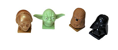 Star Wars 4 Candy Containers plus 10 Collector Cards …