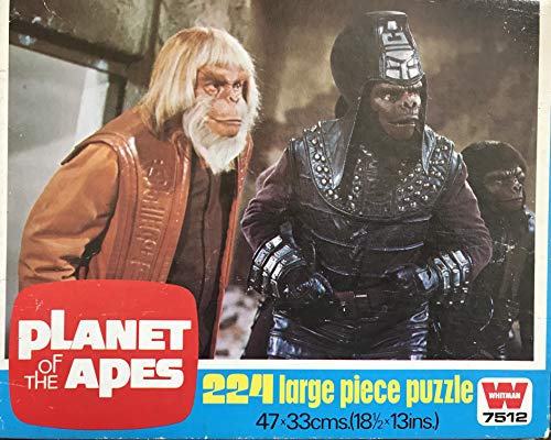 Planet of the Apes Vintage 1974 Whitman 224 Piece Large Jigsaw Puzzle Number 7512 Dr Zaius And General Urko Assembled & Shrink Wrapped On A Board …