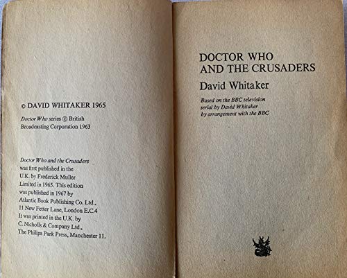 Vintage Dragon Books 1967 Very Rare Doctor Who and The Crusaders Paperback Book - Fantastic Condition Vintage Paperback