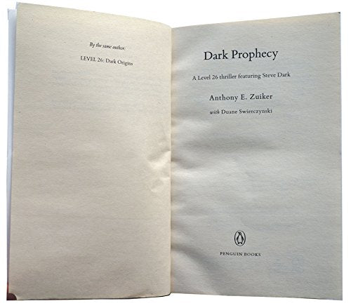 Dark Prophecy: Level 26: Book Two (Level 26 Book 2) [paperback] Zuiker, Anthony E. [Jan 20, 2011] …
